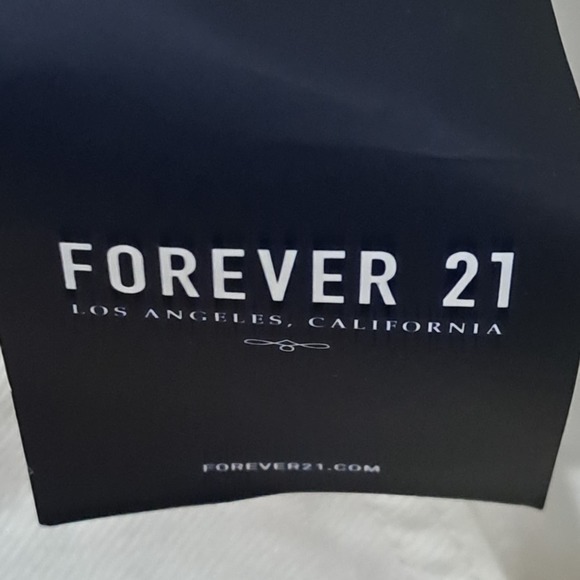 NWT Forever 21 white jean skirt overalls‎ size s - Picture 3 of 6